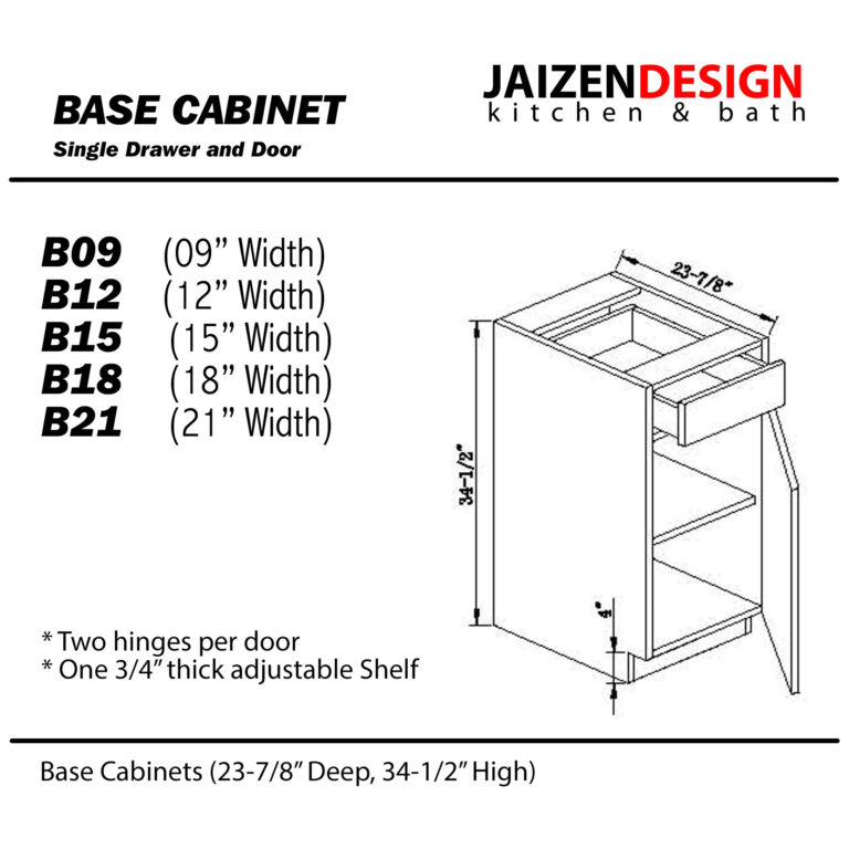 Single Door - One Drawer, One shelve